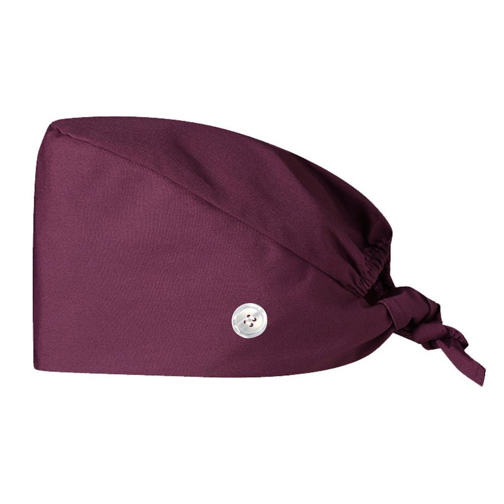 Working Hat for Women Man Solid Color Scrub Cap Doctor Hat Nurse Hat Adjustable Surgical Cap Beauty Salon Working Hat