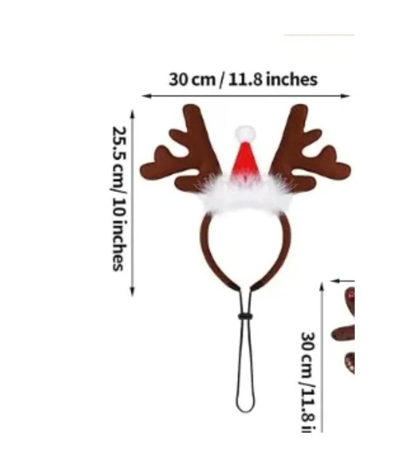 Christmas Decoration Pet Headwear Party Dress Up Antlers Hair Hoops Pet Supplies Christmas Hat Headbands Dog Elk Hair Hoops