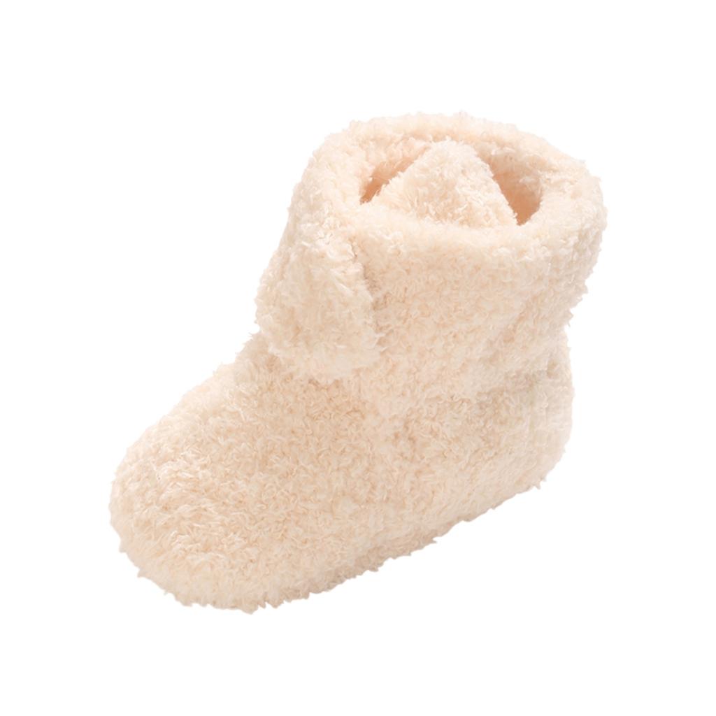 Cute Baby Winter Shoes Lined Thick Cotton Booties for Toddler Boys and Girls