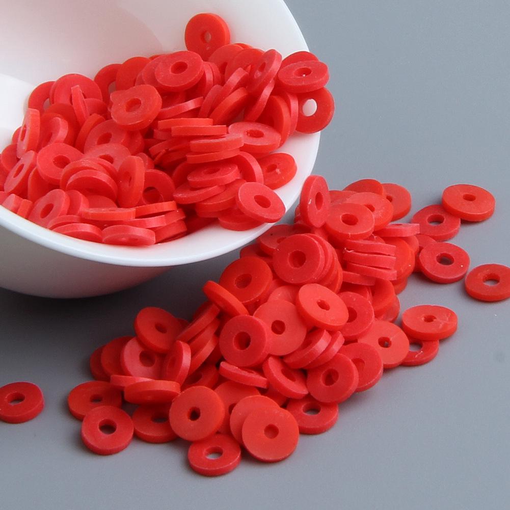 10g DIY Solid Color Polymer Clay Beads for Bracelets & Necklaces - Handmade Spacer Beads