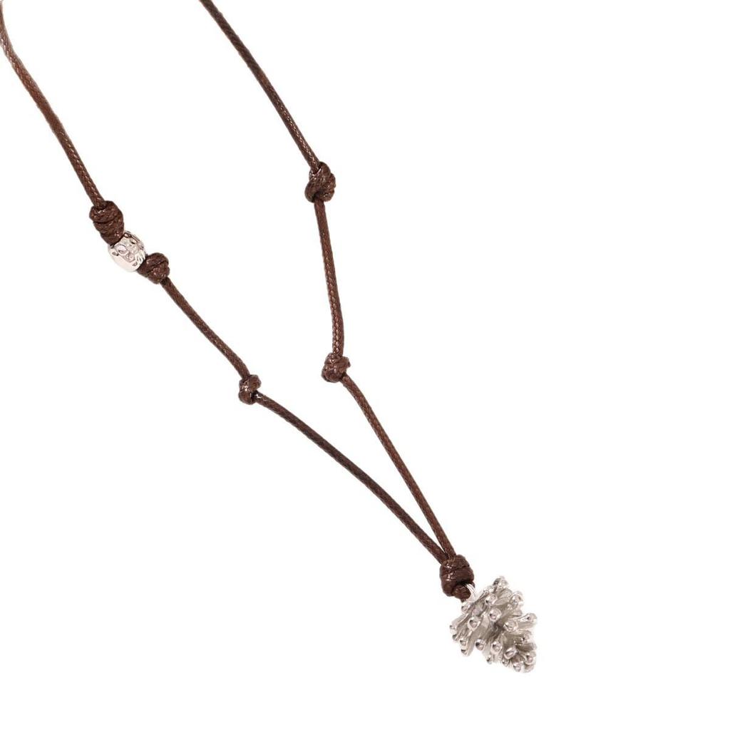 Korean Pine Cone Pendant Necklace: Adjustable, High-End, Versatile Sweater Chain for Women