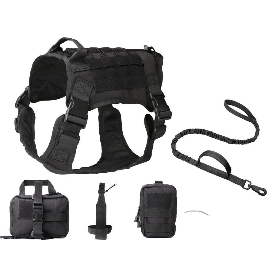 Medium & Large Breed Tactical Dog Vest Set: For Golden Retrievers & German Shepherds