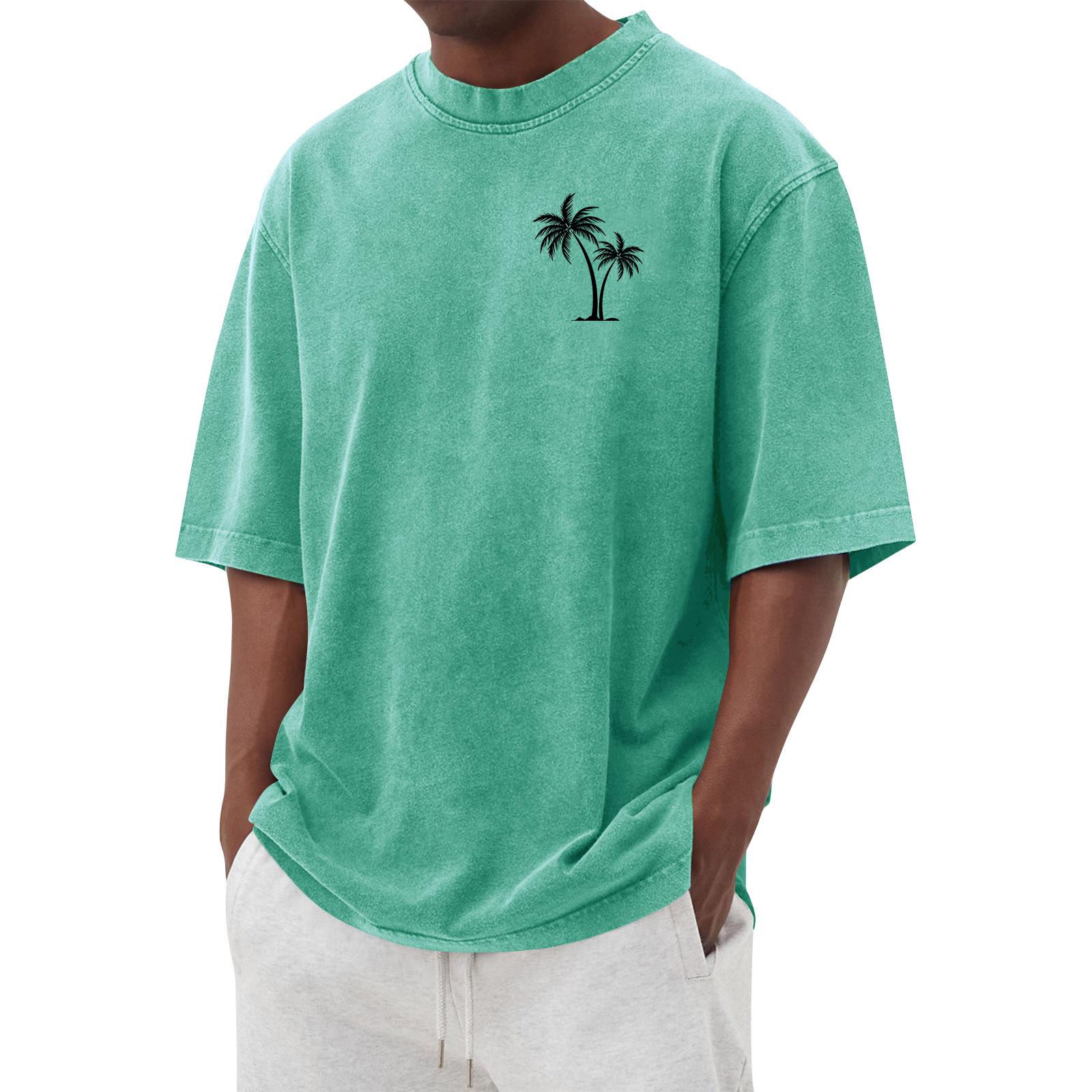 

Men s Printed Round Neck T-Shirt Casual Sports Short-Sleeve Top XL
