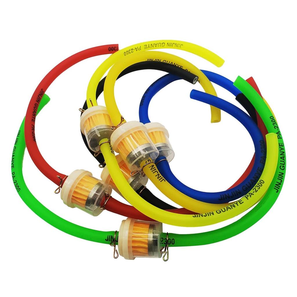Motorcycle Universal Gas Fuel Filters and Fuel Pipe For 49cc 50cc 110cc 125cc Motocross Dirt Pit Bike Moped Scooter ATV Go Kart