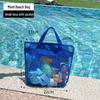 Large Capacity Mesh Beach Bag: Versatile Shoulder and Hand-Held Travel Wash Bag