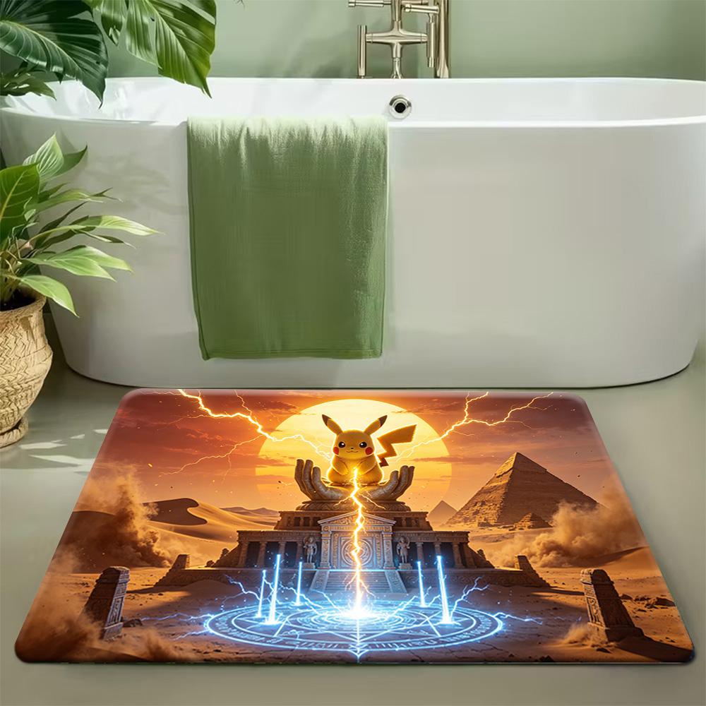 Pokemon Ash & Charizard Volcano Adventure Print Non-Slip Floor Mat Doormat 40x60cm