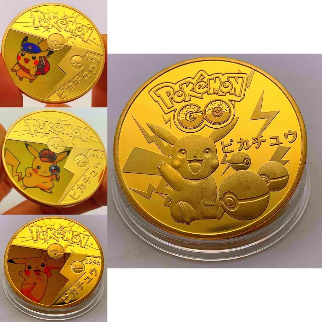 Kiváló Pokemon Érmék Kártyák Pikachu Aranyozott Érme Gyűjtőknek És Rajongóknak