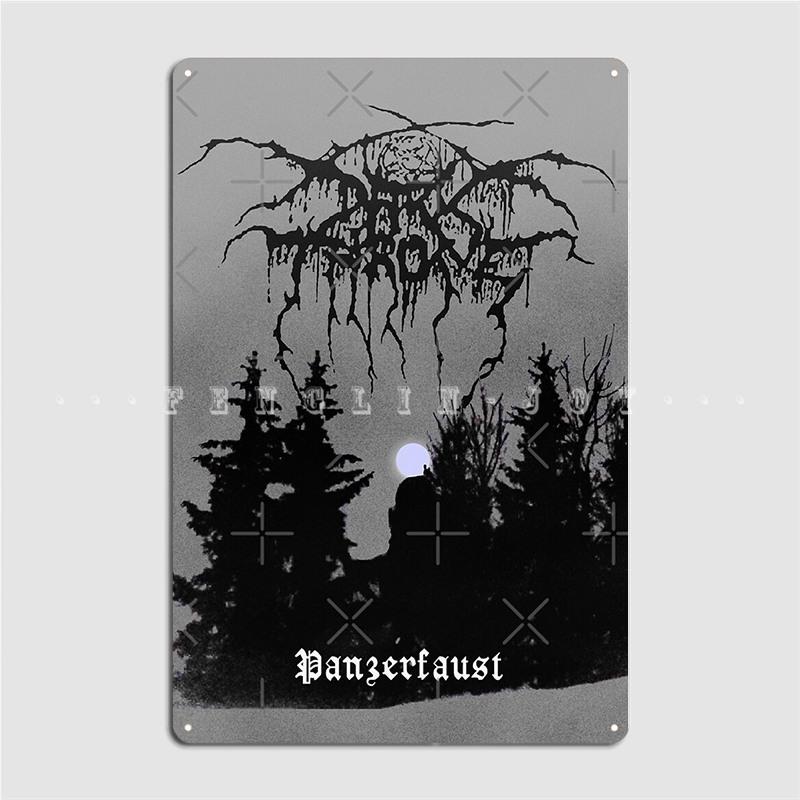 

Darkthrone Panzerfaust Dark Throne Metal Sign Cinema Garage Living Room Custom Poster Tin Sign Poster 20x30cm（7.8x11.8inch）