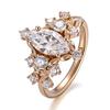 Provence Moissanite Anniversary Rings for Women 1.2 CT Marquise Cut Engagement Ring for Girlfriend Promise Ring Luxury DIY Ring