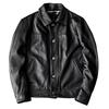 New Genuine Cowhide Leather Jacket for Men Big Size Denim Coat Fashion Casual Lapel Coat