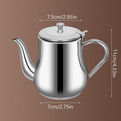 Filtro Olio Pentola Acciaio Inox Casalingo A Prova di Perdite Pentola per Vino Bottiglia di Olio Versante Serbatoio per Condimento Forniture da Cucina Pentola Serbatoio per Olio