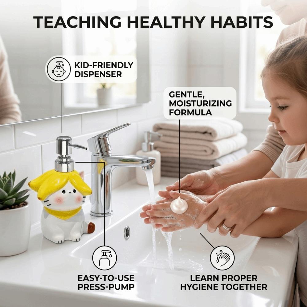 370ml Ceramic Soap Dispenser Banana Cat Shape Hand Sanitizer Bottle  Laundry Room