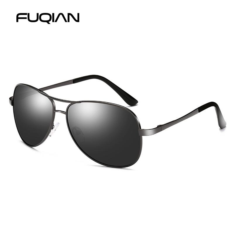 

Classic Pilot Polarized Sunglasses Men Women Fashion Metal Aviation Sun Glasses Vintage Black Driving Shades UV400