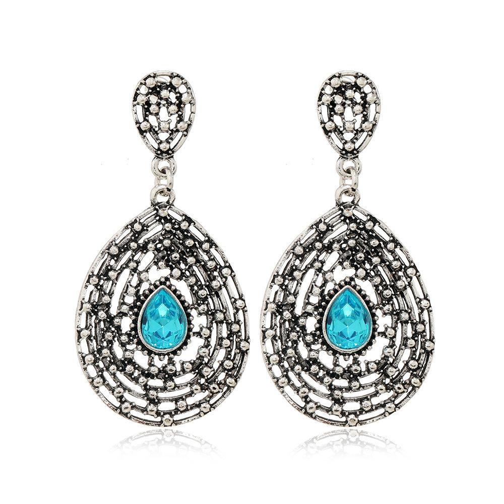 Böhmische Vintage Tropfen Diamant Ohrstecker