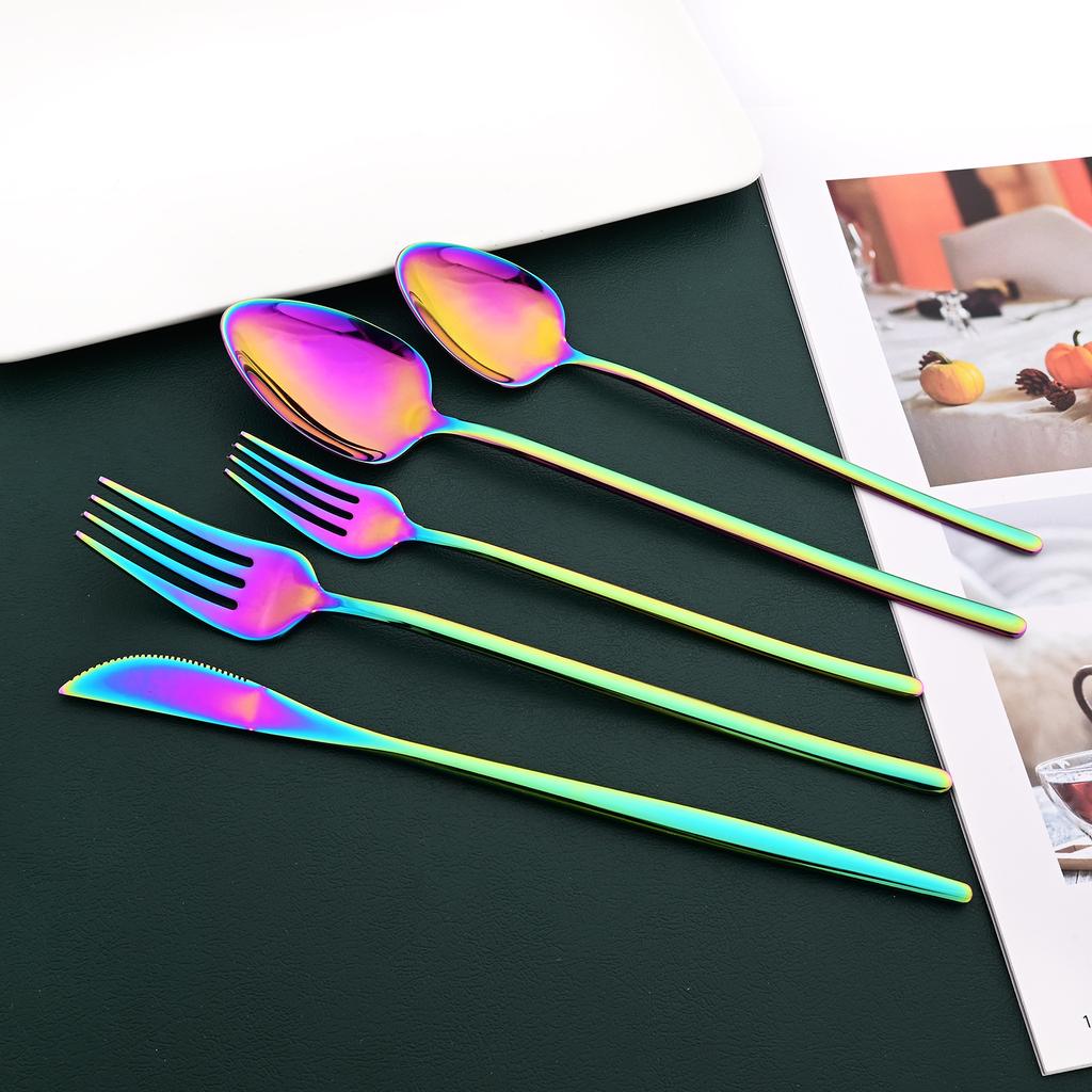 30 ks (6Nastavte) Příbory 18/10 Nádobí z nerezové oceli Nůž Vidlička Lžíce Nádobí Kuchyňské příbory Nádobí v myčce Bezpečné příbory Leštěnka na zrcadla