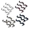 Set of Double Curtain Rod Brackets Adjustable Metal Holder Wall Mount for Window Treatment