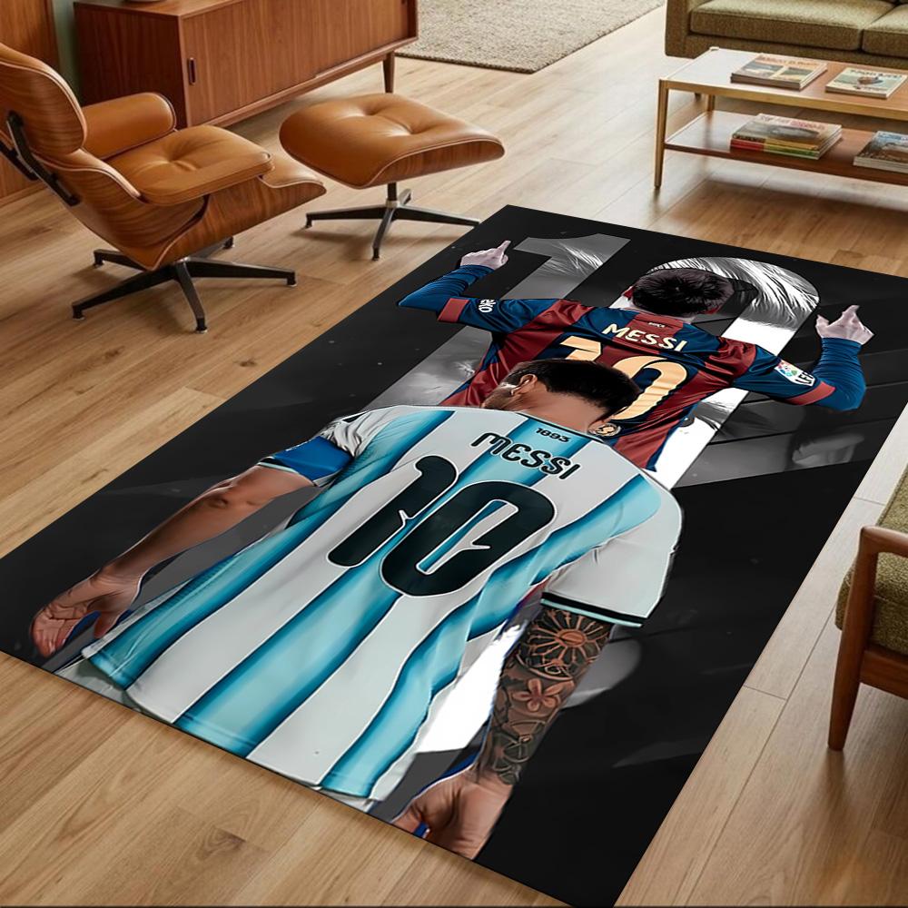 Messi's Legacy Soccer Carpet Suitable for Foyer Playrooms Dining Room Game Room Anti-slip Rug Decorate Offices Perfect Birthday/Christmas Gift Idea