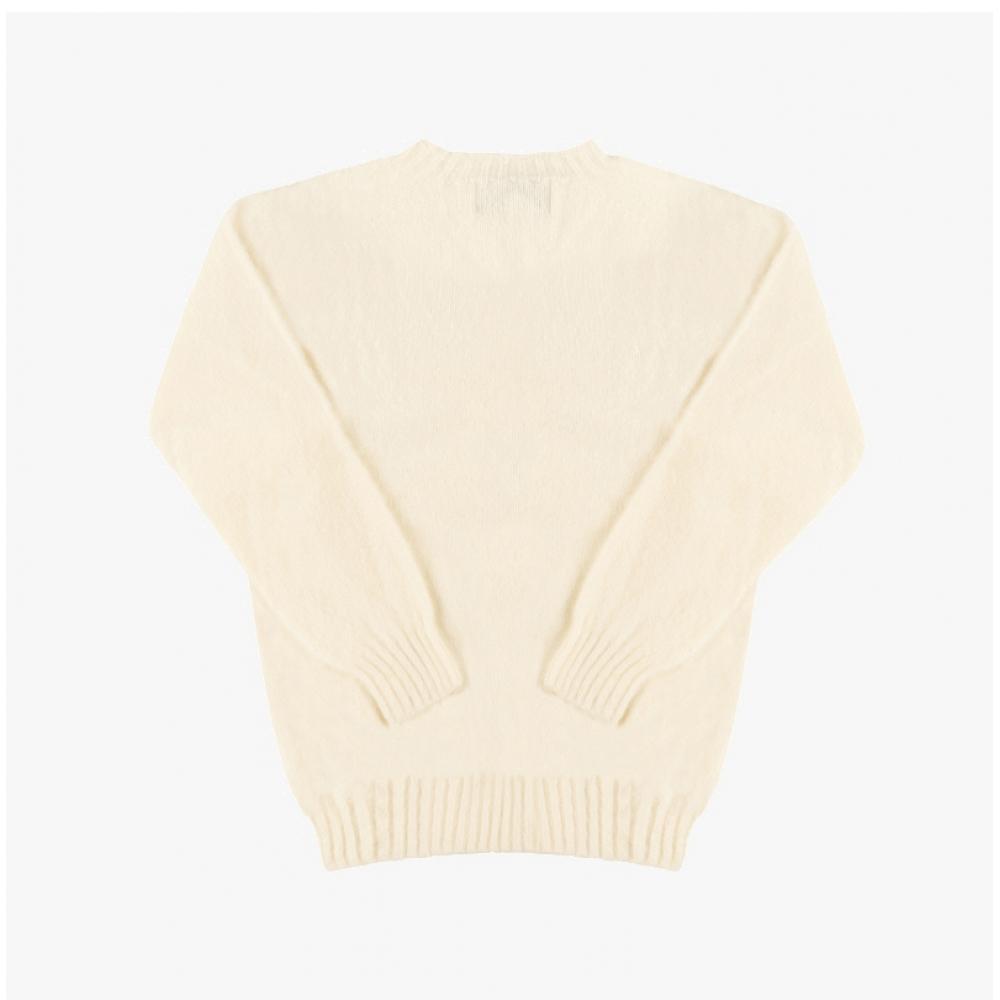 Halliove Scotland M3834 7 Shaggy Winter White Shaggy Dog Winter White Whole GarMent Men S Knit