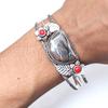 Septerian Jasper Gemstone Ethnic Silver Jewelry Cuff Bracelets 7''Adjustable