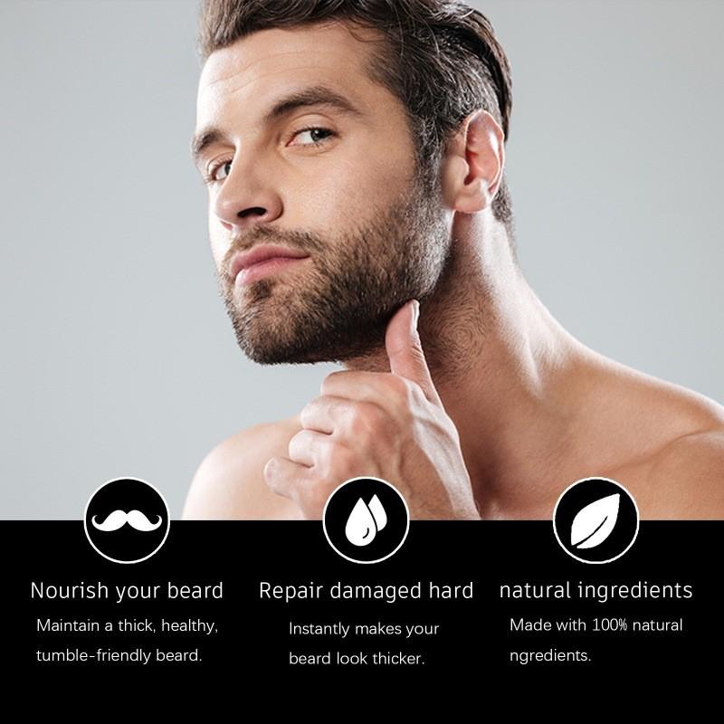 East Moon Men's Beard Care Oil For Luxurious Grooming Rich Moisturizing Blackening Treatment