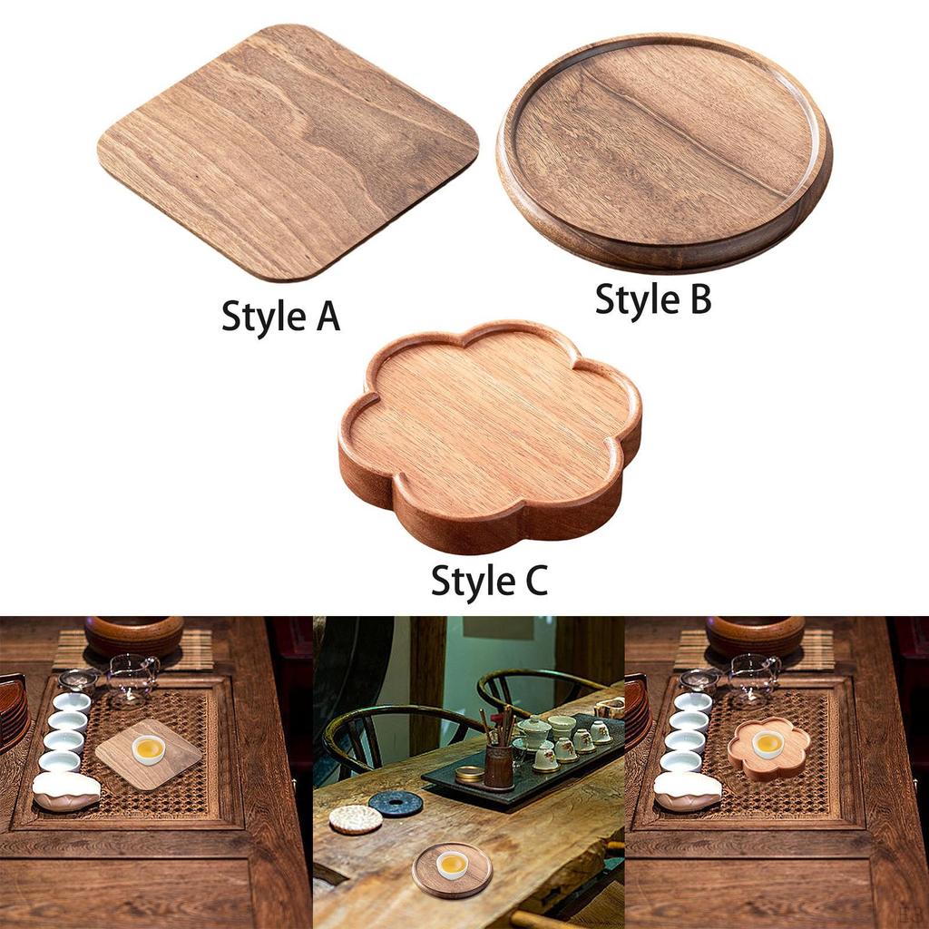 Bamboo Food Tray, Serving Platter, Snack Organizer for Breakfast and Dinner