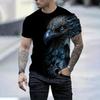 Men's Summer Eagle 3D Printed T-shirt Fashion Creative Pattern Short Sleeve Fashion Casual Outdoor Street Wear