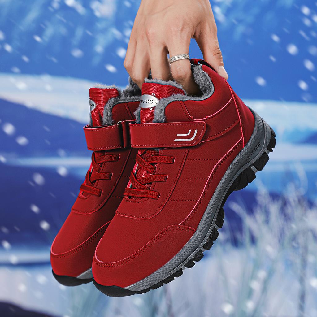 Men's winter velvet warm thick dad shoes snow boots sports and leisure middle-aged and elderly walking shoes anti slip