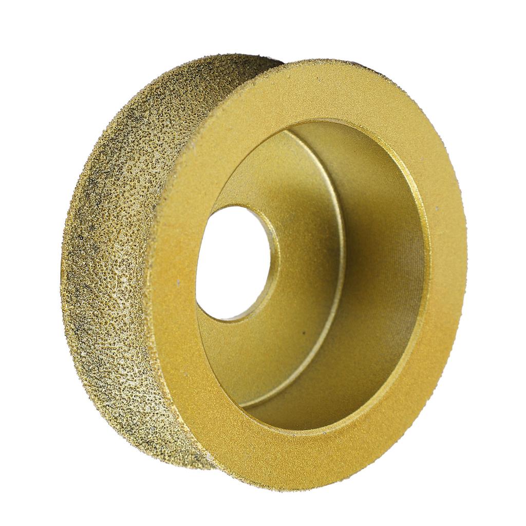 3 Inch Brazed Diamond Grinding Wheel Profile Hand Edging Wheel for 20mm Thick Tile Quartz Marble Granite