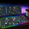 RGB Sechseck Gaming Mauspade XXL Rutschfester Teppich Schreibtischunterlage Computer Zubehör Büro Geometrisches Mauspade Leuchtende Erweiterte Spielmatte