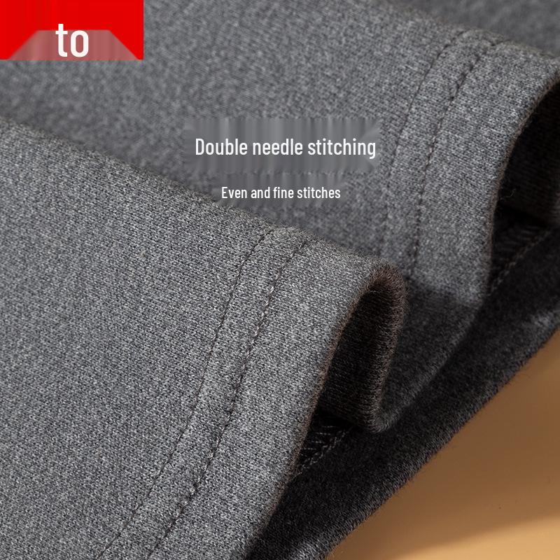 Men's 100% Combed Cotton Autumn Thermal Underwear Set - Round Neck Top & Bottoms