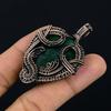 Emerald Pendant, 999 Copper Wire Wrapped Pendant Gemstone Jewelry, Handmade Pendant Amazing Jewelry, Gift For Her