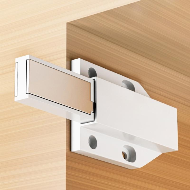 2 Pack Portable Sturdy Magnetic Push To Open Cabinet Hardwares Accessory for Hide Door and Drawers In Elegant Color