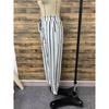 Women's Stripe High Waist Pants Wide Leg Belted Pockets Pants Long Trousers