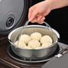Steam Basket with Foldable Handle 304 Stainless Steel Multifunctional Colander Steam Insert for Electric Rice Cooker Pot