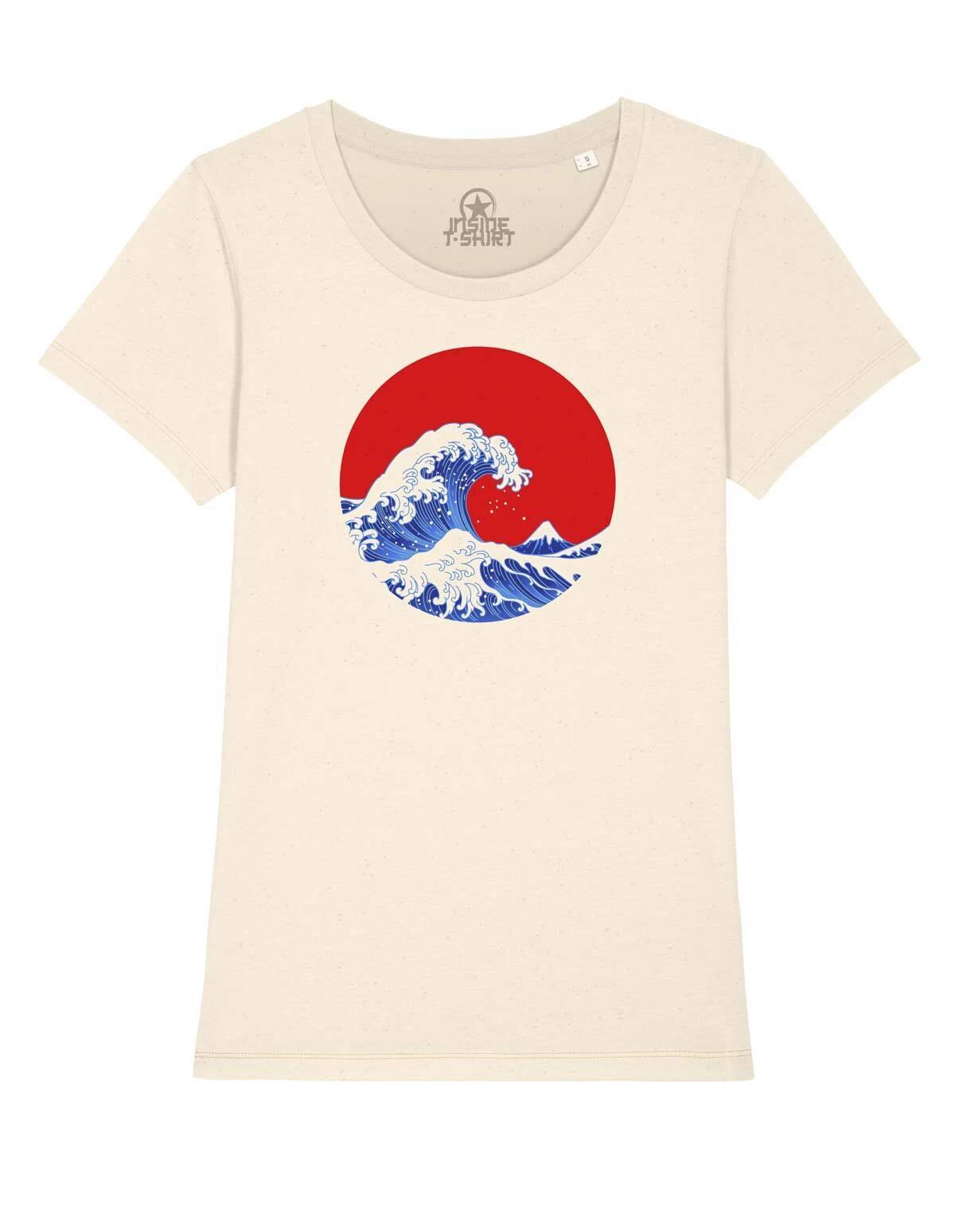 Hokusai Great Wave of Kanagawa The Great Wave Japan Art T-Shirt Girl L