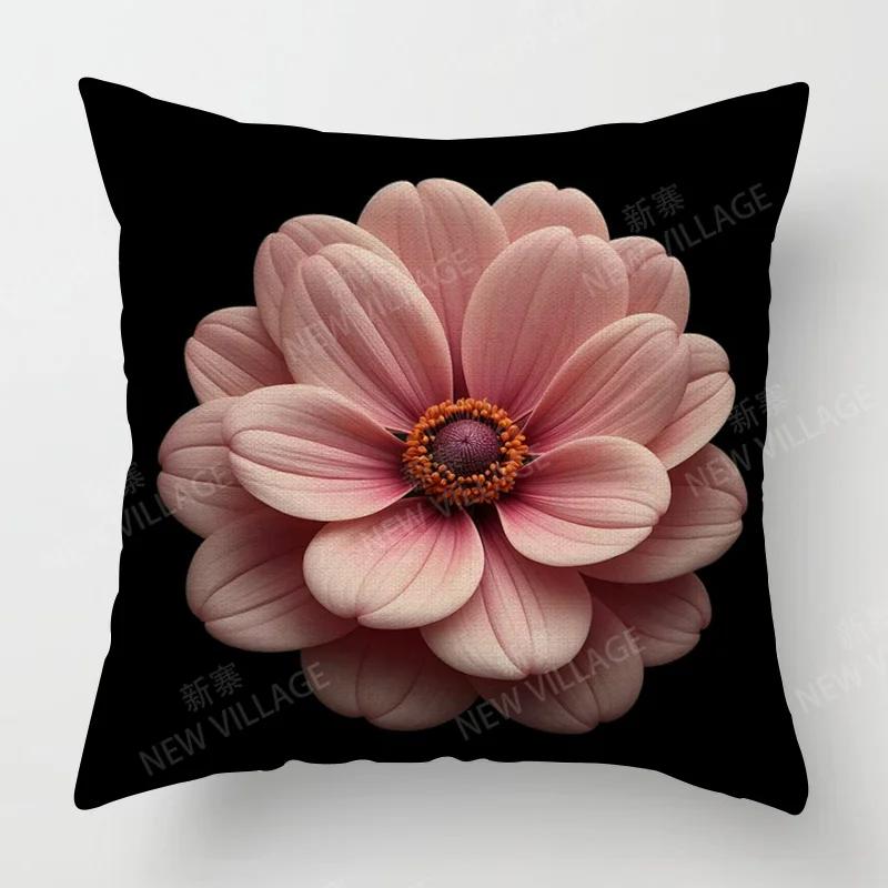 Vibrant Garden Pillowcases  Colorful Floral Designs for Home Decor Perfect Spring Gift with Trees Flowers  Moon Scenes
