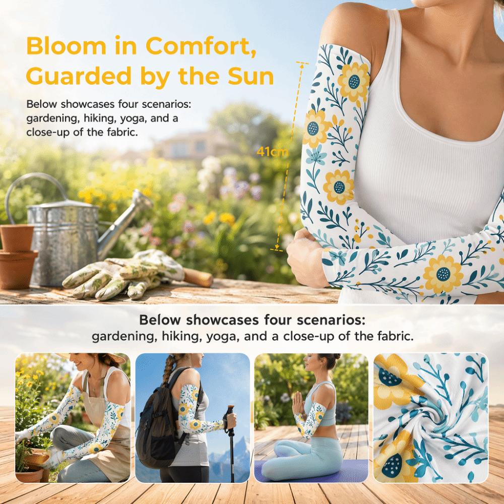 Breathable UV Protection Sleeves UPF 50+ Cooling Sleeves Portable Gardening Sleeves  Fishing