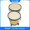 SLADE Bongo Drum Wooden Color Double Drum Siamese Drum African Jazz Style Percussion Musical Instrument with Wrench