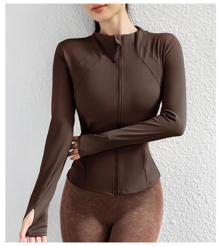 Spring/Summer Stand Collar Zipper Pocket Jacket: Sun Protection, Quick-Dry, High Elastic Fitness Wear