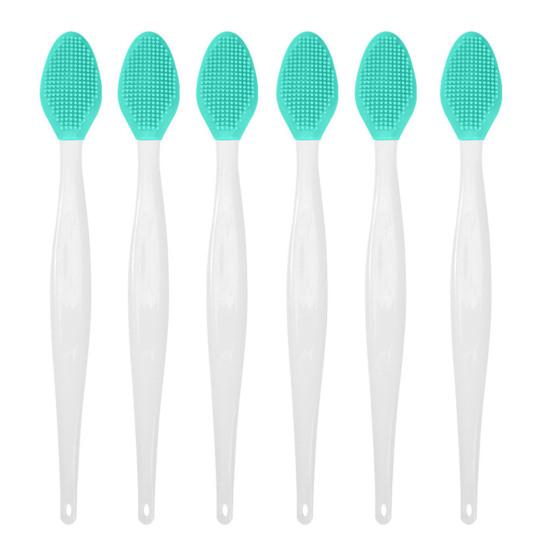 Silicone Lip Scrub Brush Double Sided Lip Exfoliator for Lightening Dark Lips Facial Cleaning Tool for Dry Skin Chapped Lips