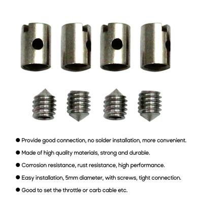 Accessori Auto 8 Pezzi Capicorda Senza Saldatura 5mm Acceleratore Choke per Moto Scooter Quad Tosaerba Styling Auto