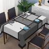 Non-slip Geometric Splicing Tablecloth Modern Simple Style Dining Table Protector Party