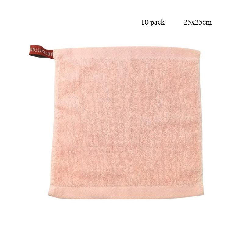 Baby Towel Set of 10 Pieces, Children's Baby Bathroom - Hotel - Spa - Kitchen Multifunctional Fingertip Towel and Face Towel 25x 25cm