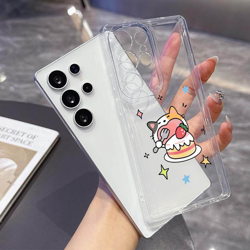 Clean and concise image Phone Case for Samsung A24 A25 A26 A31 A32 A33 A34 A35 A51 A53 A54 A71 A72 A73 Transparent Soft Covers