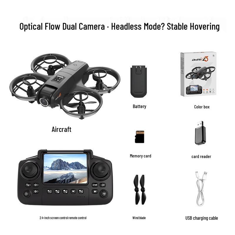 YL3 Mini Quadcopter: HD Dual Camera Drone with Screen & Optical Flow Positioning for Aerial Photography.
