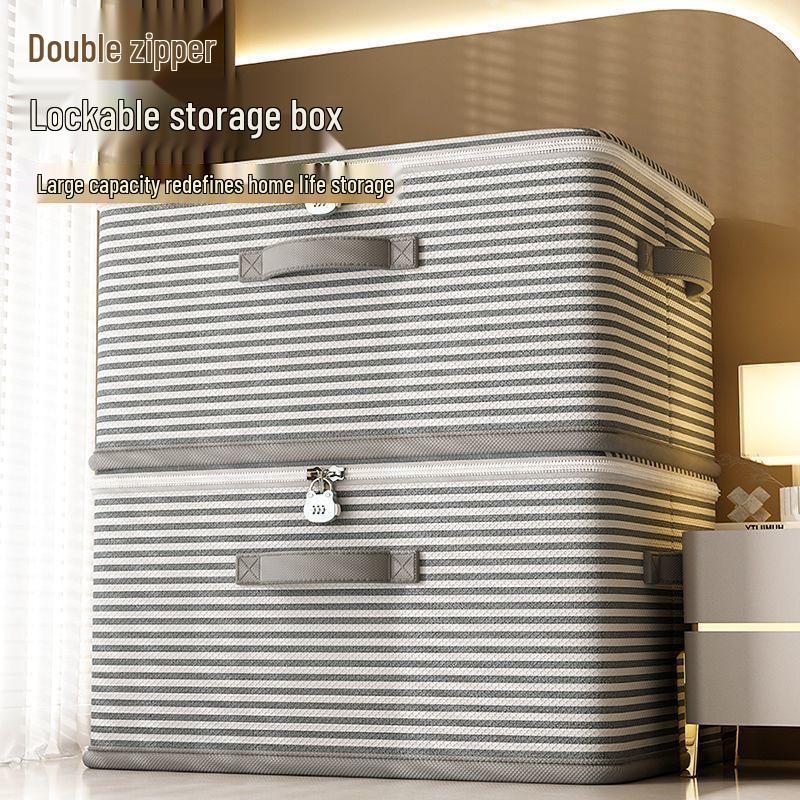 Large Capacity Foldable Fabric Storage Box for Clothes and Quilts