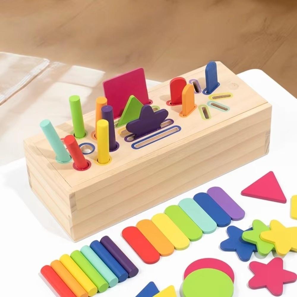 Geometric Solids Montessori Educational Game 3D Shapes Color Shape Sorting Toy Preschool Element