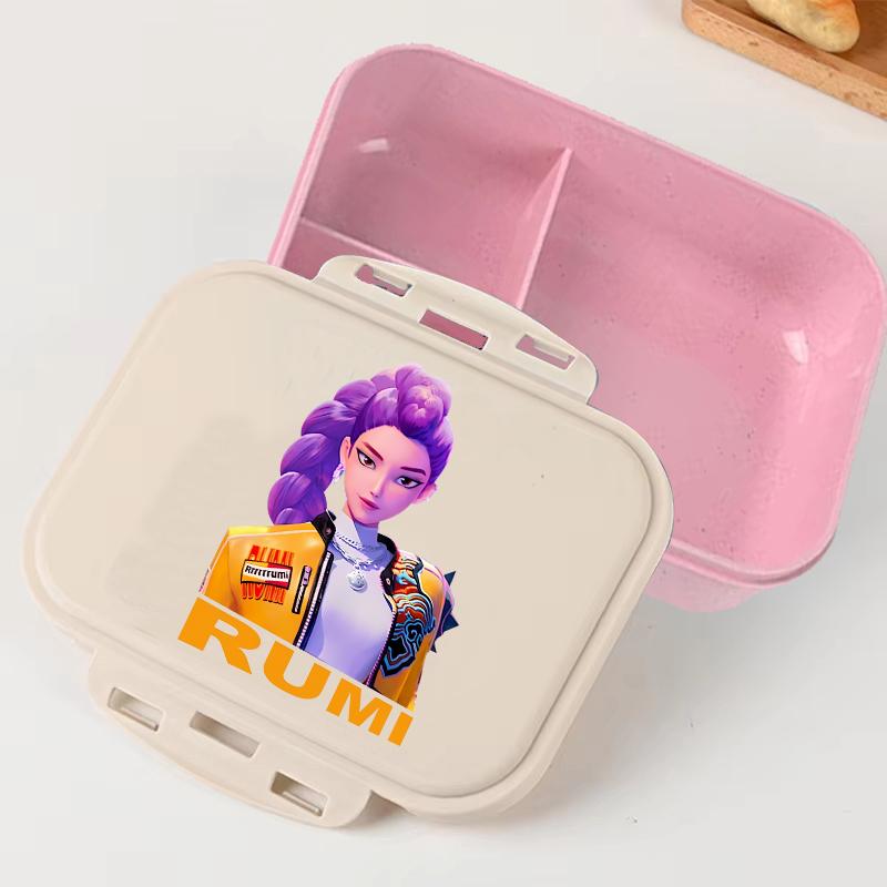 Portable Office Pink kpop Lunch Box Anime Food Storage Containers for k Pop School Picnic Lunchbox Office Dinner Case Gift