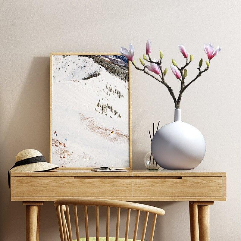 Nordische minimalistische Keramik-Hydrokultur-Vase, rund, Bürotisch, matt, Blumenvasen, Heimdekoration, Ornamente