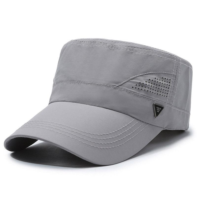 Spring, summer and autumn new sunscreen, sunshade, fashionable quick-drying flat-top hat, simple and casual outdoor fishing flat-top hat